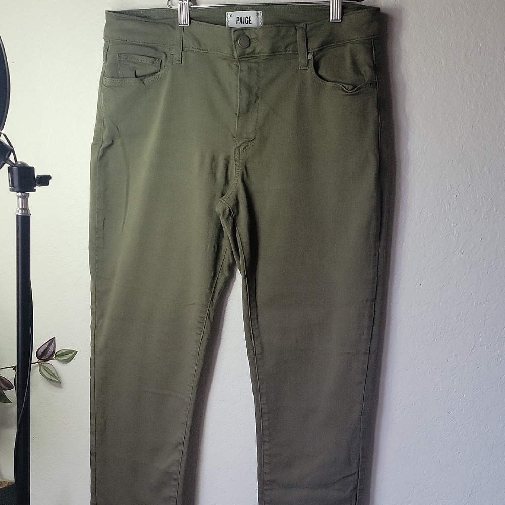 PAIGE Brigitte Sierra Green  Size 30